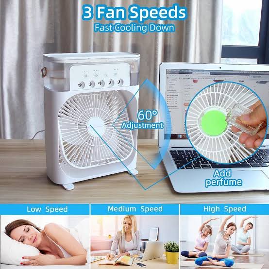USB Electric Air Cooler with Water Mist Spray - shipkart