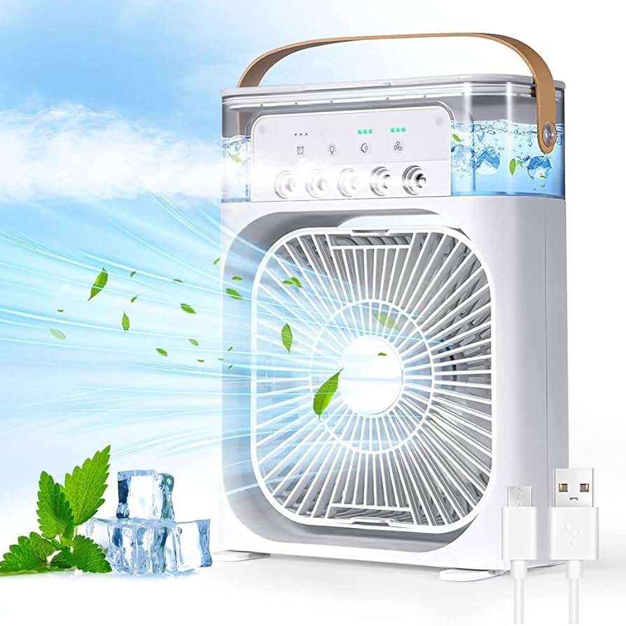 USB Electric Air Cooler with Water Mist Spray - shipkart